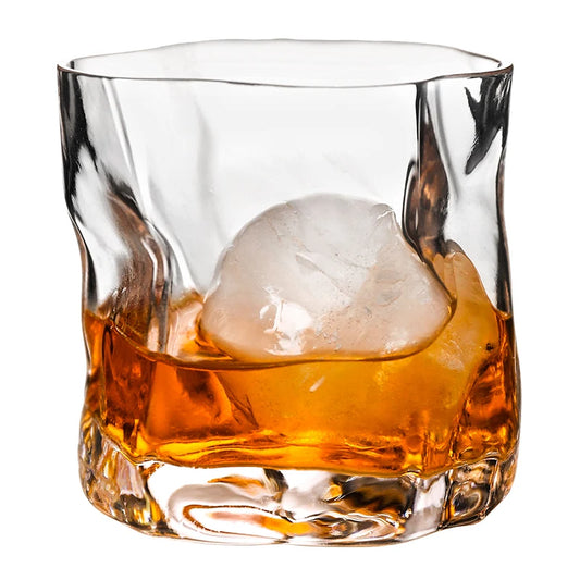 250ml Creative Distorted Shape Whisky Glasses Old Fashioned Glass Cocktail Glasses