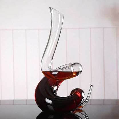 1400ML Winding Snake Decanter Wine Holder Unleaded Crystal Glass Serpent Model Wine Aerator Party Barware Art Decor Restaurant