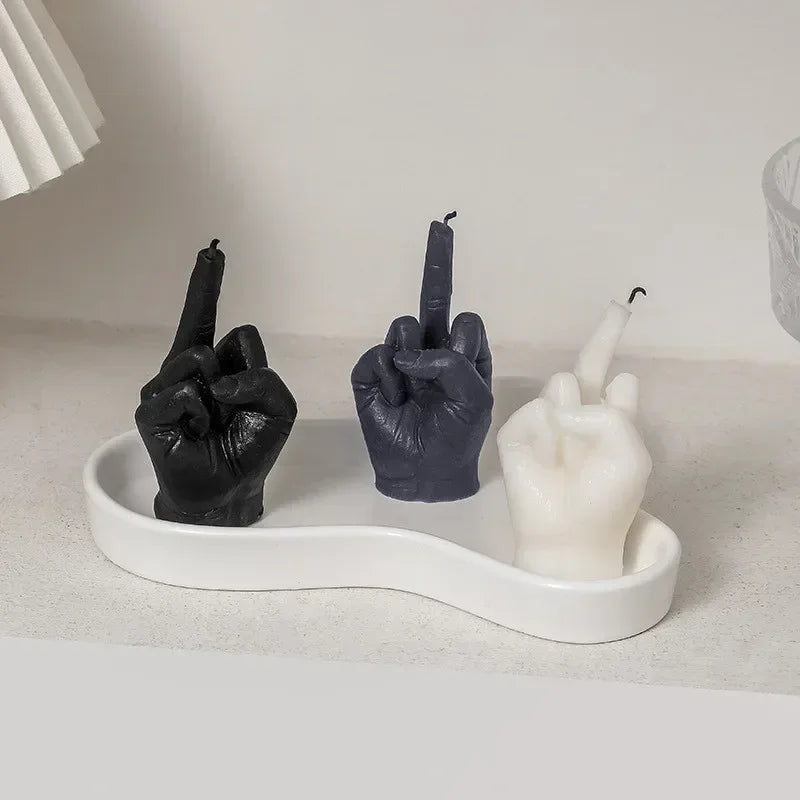 Luxury Middle Finger Gesture Scented Candle: Playful Sophistication for Modern Homes