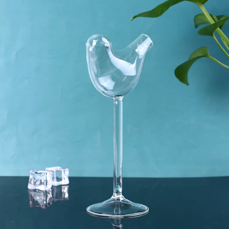 Creative Bird-shaped Cocktail Glasses Transparent High Shelf Lead-Free Wine Glass Molecular Smoked Cup Drinkware