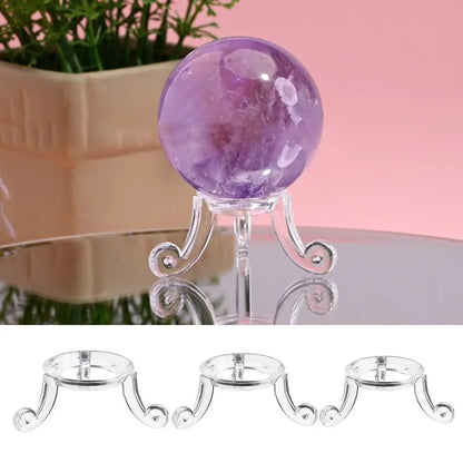 Acrylic Crystal Ball Base Craft Photography Props Glass Sphere Holder Transparent Crystal Ball Display Stand Home Decoration