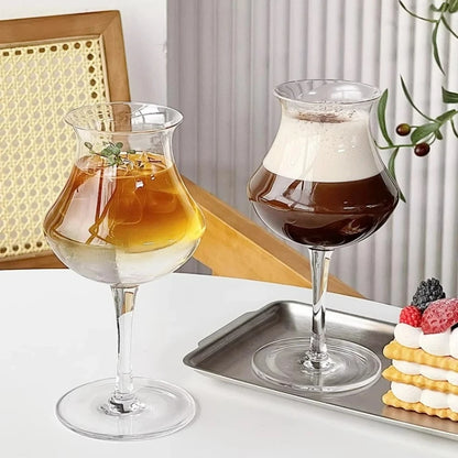 Reverse Glass Goblet Creative Nordic Coffee Cups Vase Shape Glasses Latte Cup Simple Cocktail Cups Household Drinkware Accessory