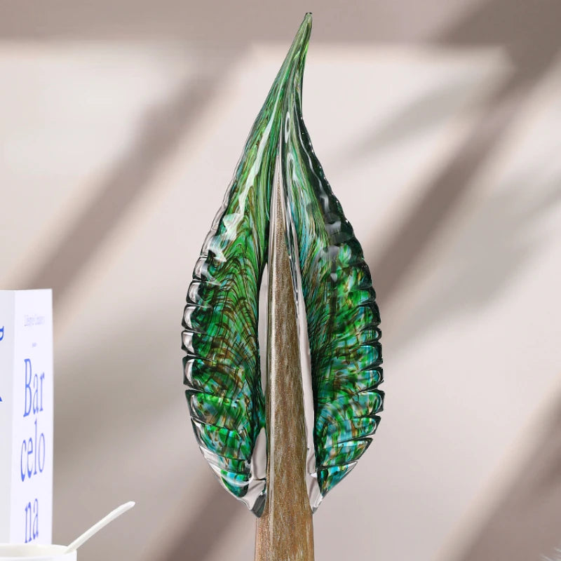 Deluxe Glass Leaf Sculpture