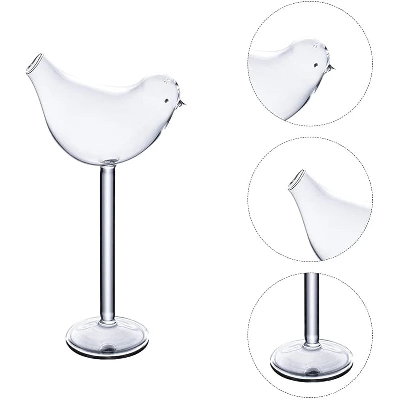 150Ml Creative Bird Shape Cocktail Goblet Glass Personality Molecular Smoked Goblet Party Bar Drinking Cup Wine Juice Cup