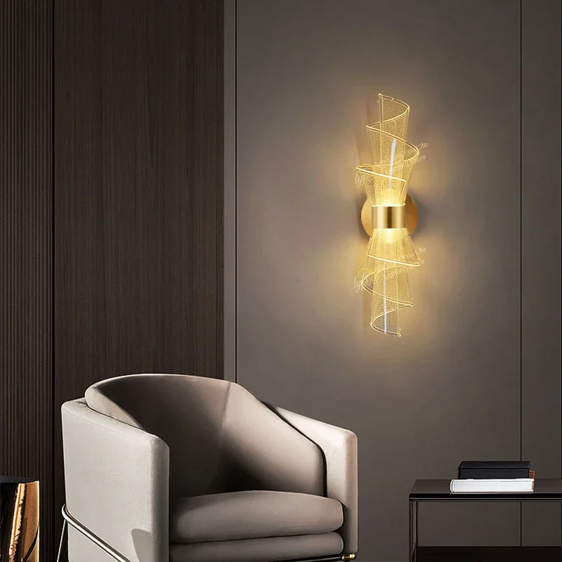 LED Wall Light Sconce Interior Lighting Home Sofa Decoration Bedroom Living Room Corridor Bedside Luxury Mirror Nordic Wall Lamp