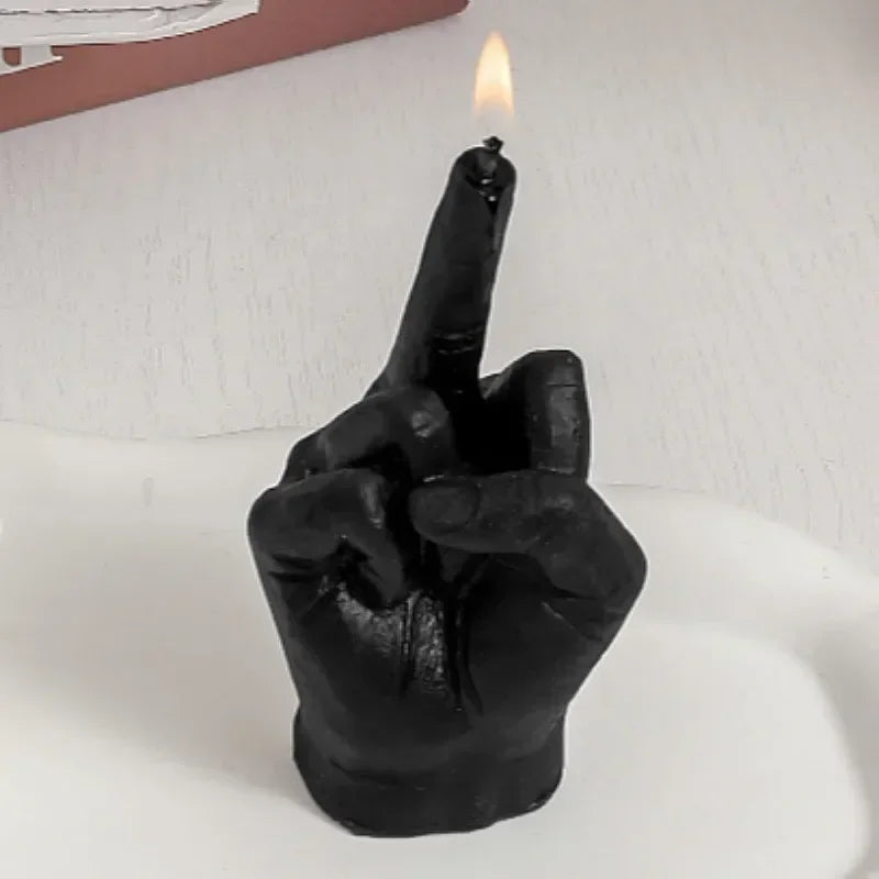 Luxury Middle Finger Gesture Scented Candle: Playful Sophistication for Modern Homes