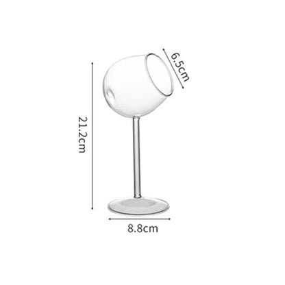 Cocktail Glass Creative Sphere Shaped Goblet Reusable Drinking Straw Cup Wine Juice Glasses Coffee Tumbler Cup