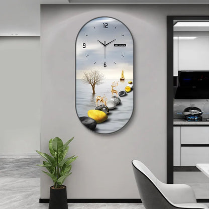 Modern luxury wall clock living room household fashion restaurant decorative painting creative wall hanging silent clock