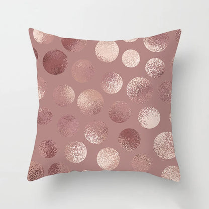 Pink Geometric Print Decor Pillow Cover Wedding Party  Sofa Office Seat Hotel Cushion  Modern Light Luxury Home