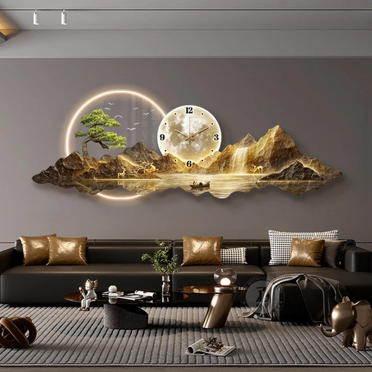 Design Luxury Wall Clocks Living Room Led Aesthetic Minimalist Wall Watch Silent Fashion Nordic Horloge Murale Home Decoration