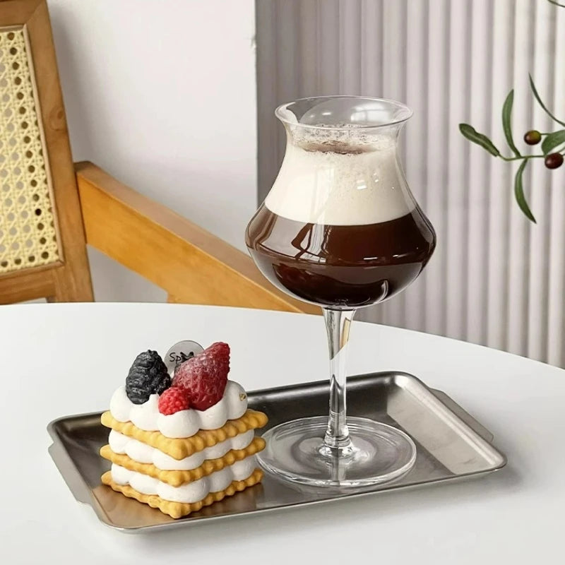 Reverse Glass Goblet Creative Nordic Coffee Cups Vase Shape Glasses Latte Cup Simple Cocktail Cups Household Drinkware Accessory