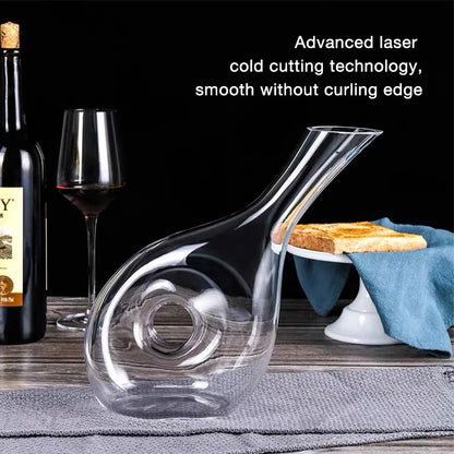 Wine Decanter Crystal Wine Aerator Hand Blown Lead-free Crystal Glass Bevel Snail Shaped Design Wine Gift Accessories