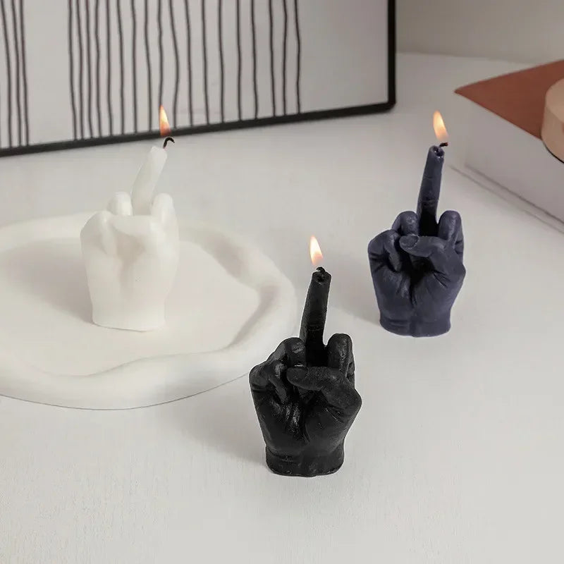 Luxury Middle Finger Gesture Scented Candle: Playful Sophistication for Modern Homes