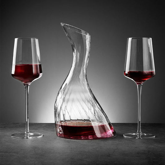 S-shaped Wine Decanter - Decant with Elegance lead-Free Crystal Clear Glass Red Wine Decanter Juice Container Wine Decanters