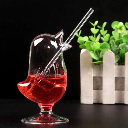 160ml Cocktail Glasses Creative Bird Shape Glass Bar Glassware Mixed Wine Cup Restaurant Juice Coffee Mug Beer Tumbler