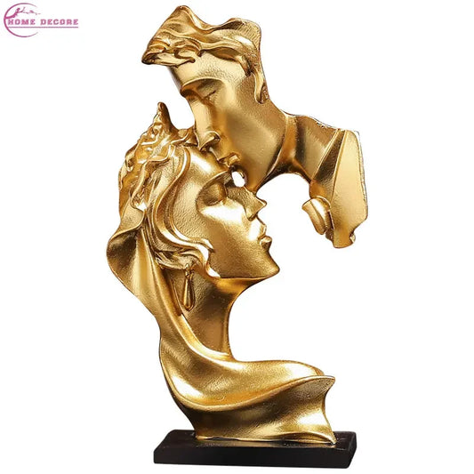 Lovers Statue Mini Resin Crafts Art Modern Living Room Decoration Luxury Golden Ornaments Home wedding Decor Gift home decor