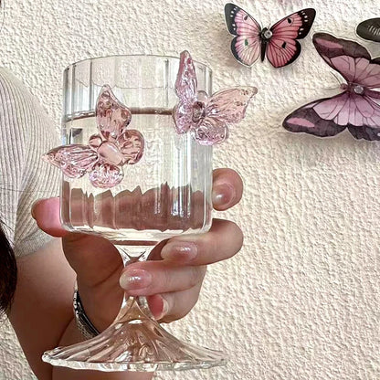 Original High Legged Glass Cup Instagram Style Butterfly Wine Glass Champagne Glass Cocktail Cup