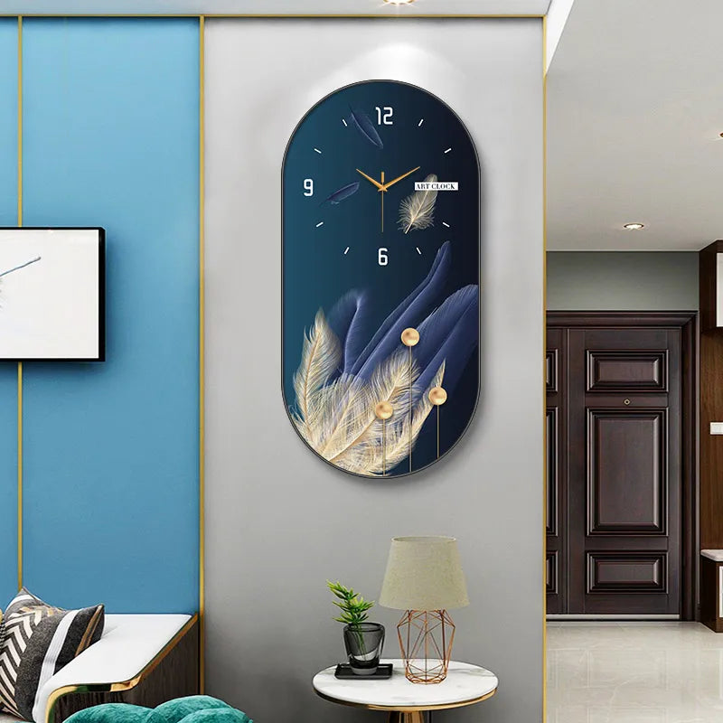 Modern luxury wall clock living room household fashion restaurant decorative painting creative wall hanging silent clock