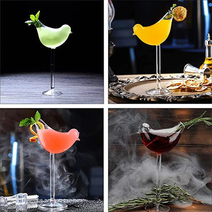 150Ml Creative Bird Shape Cocktail Goblet Glass Personality Molecular Smoked Goblet Party Bar Drinking Cup Wine Juice Cup