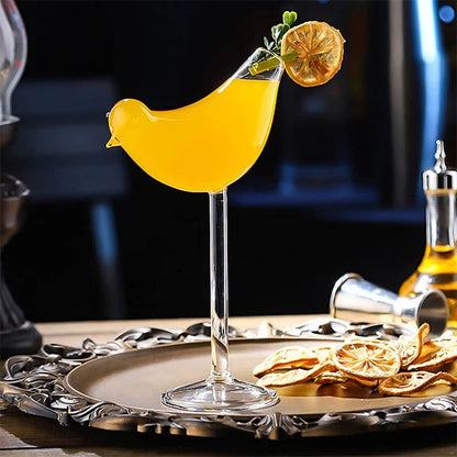 150Ml Creative Bird Shape Cocktail Goblet Glass Personality Molecular Smoked Goblet Party Bar Drinking Cup Wine Juice Cup