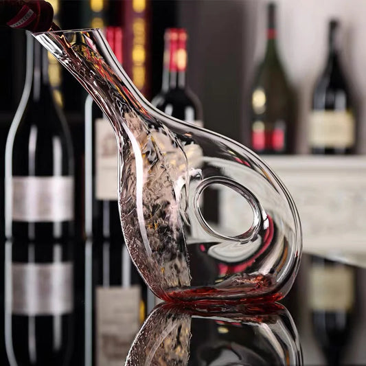 Wine Decanter Crystal Wine Aerator Hand Blown Lead-free Crystal Glass Bevel Snail Shaped Design Wine Gift Accessories