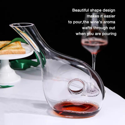 Wine Decanter Crystal Wine Aerator Hand Blown Lead-free Crystal Glass Bevel Snail Shaped Design Wine Gift Accessories