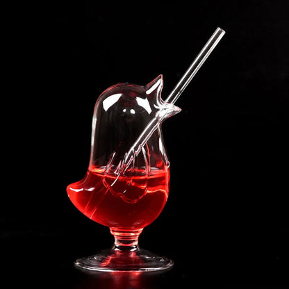 160ml Cocktail Glasses Creative Bird Shape Glass Bar Glassware Mixed Wine Cup Restaurant Juice Coffee Mug Beer Tumbler